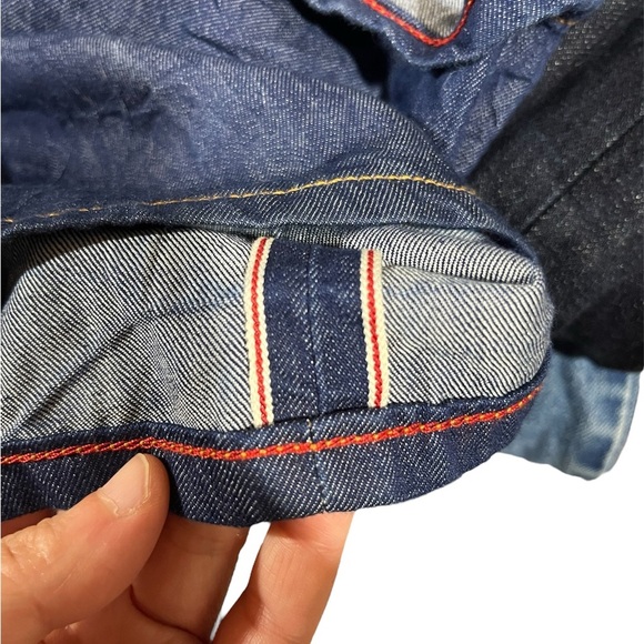 Gustin Indigo Raw Button Fly Straight Leg Selvedge Denim Jeans 32 - Picture 12 of 12